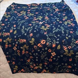 LuLaRoe Navy Floral Pencil Skirt